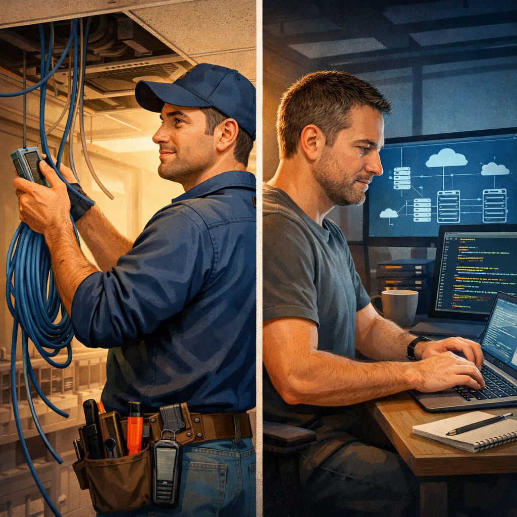 Old network cabling work